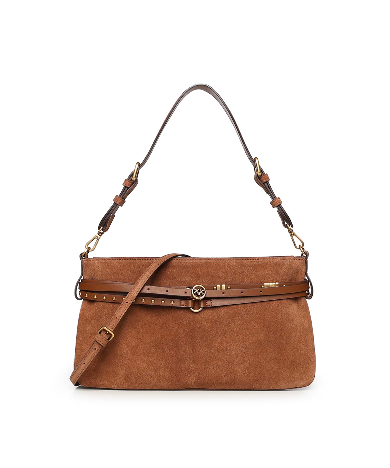 Borsa a spalla media Belt Bag in suede 106176 A0F6L17Q PINKO 