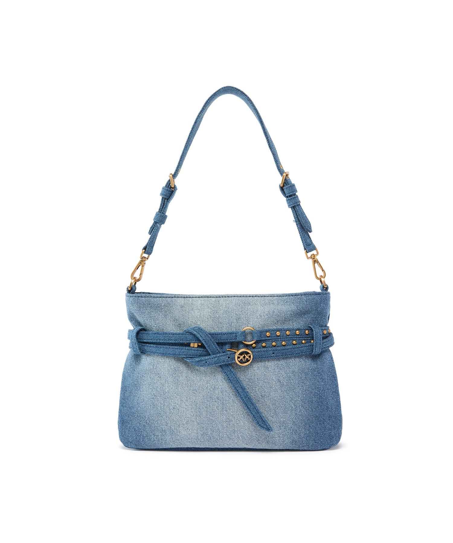 Borsa a spalla Belt Bag Mini in denim 106177 A31GPJDQ PINKO 