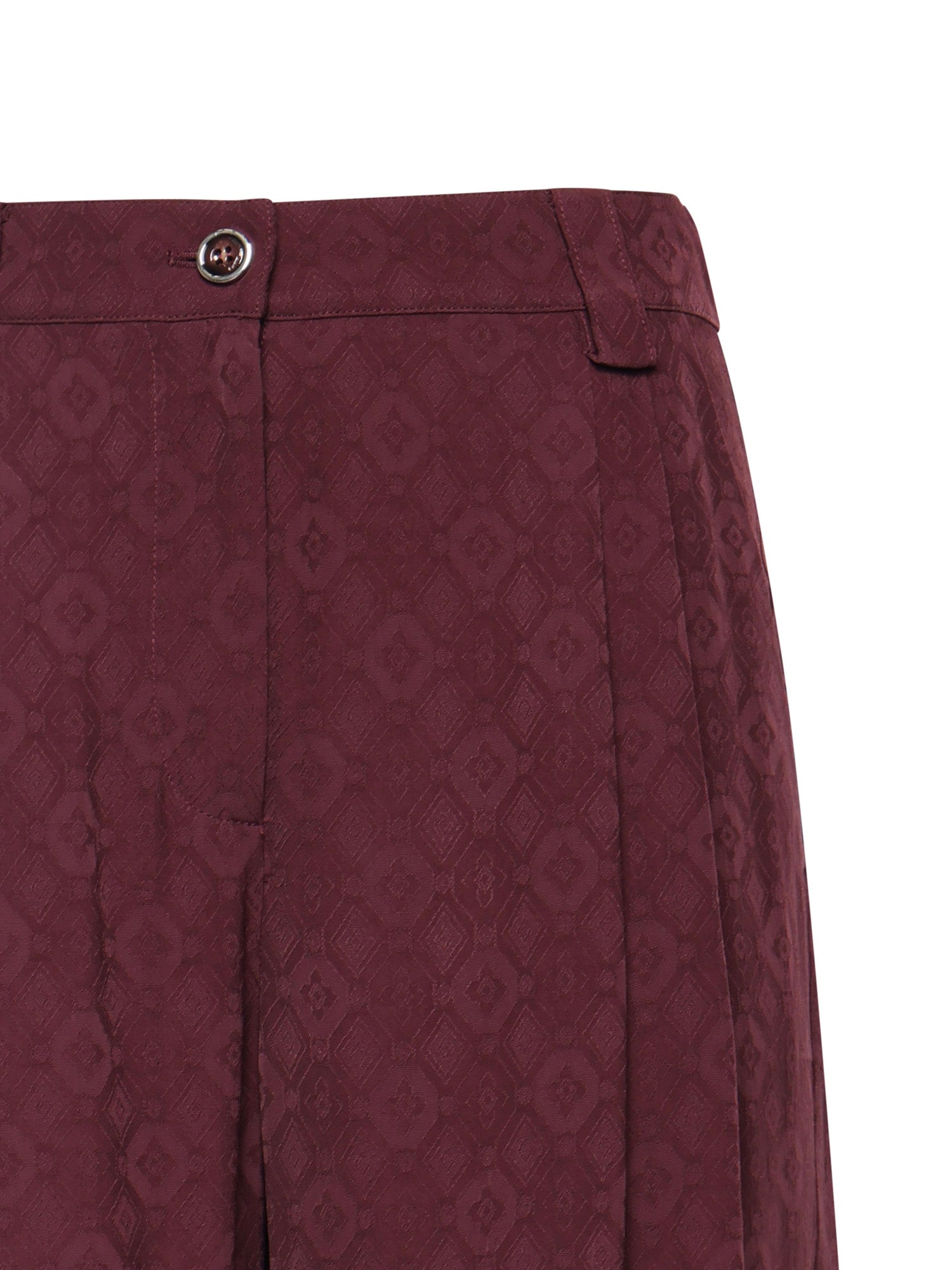 Pantaloni in jacquard con motivo cravatteria 106203 A33HRR7 PINKO 