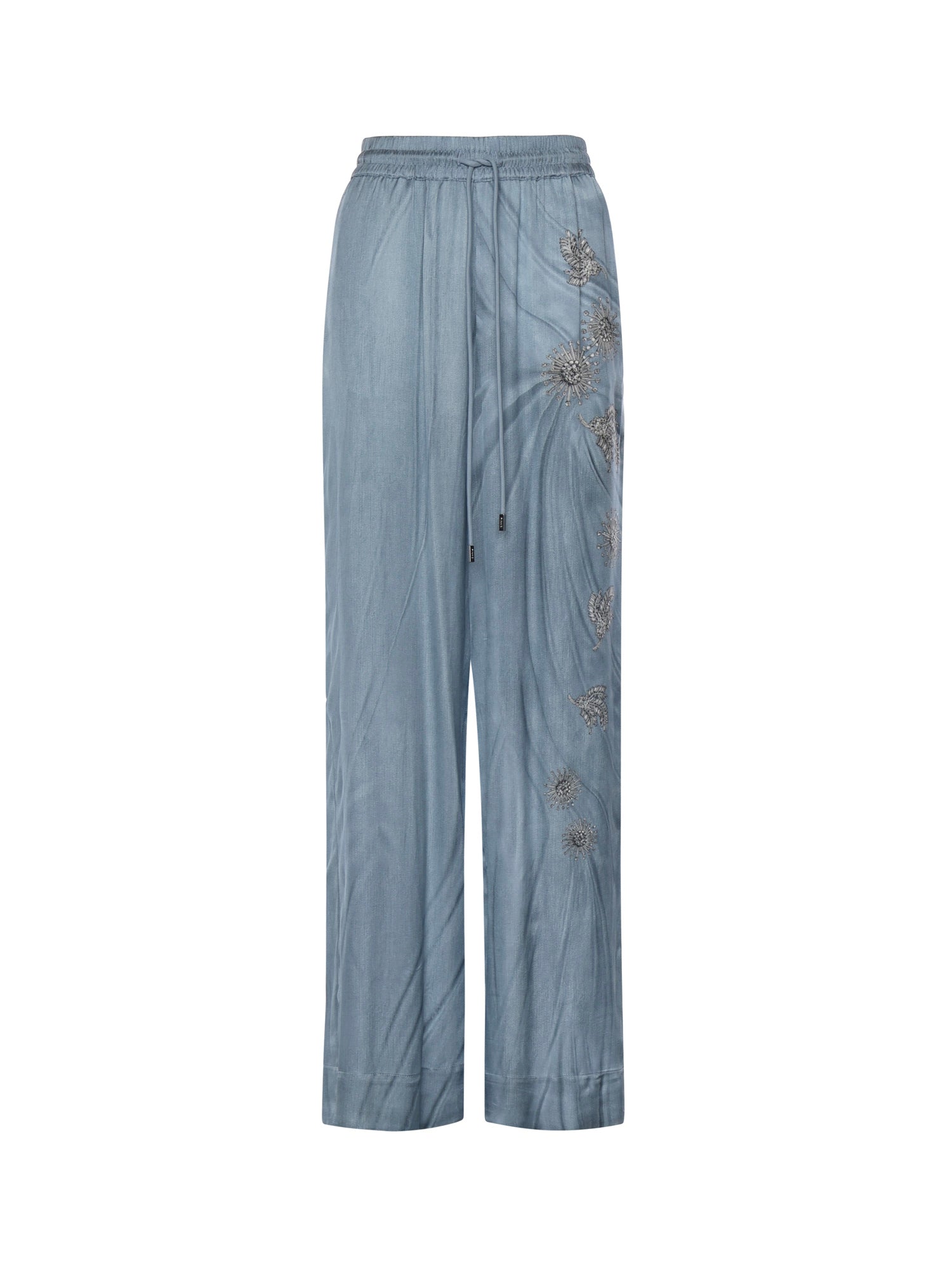 Pantaloni fluidi con stampa gioiello 106210 A37NF15 PINKO 