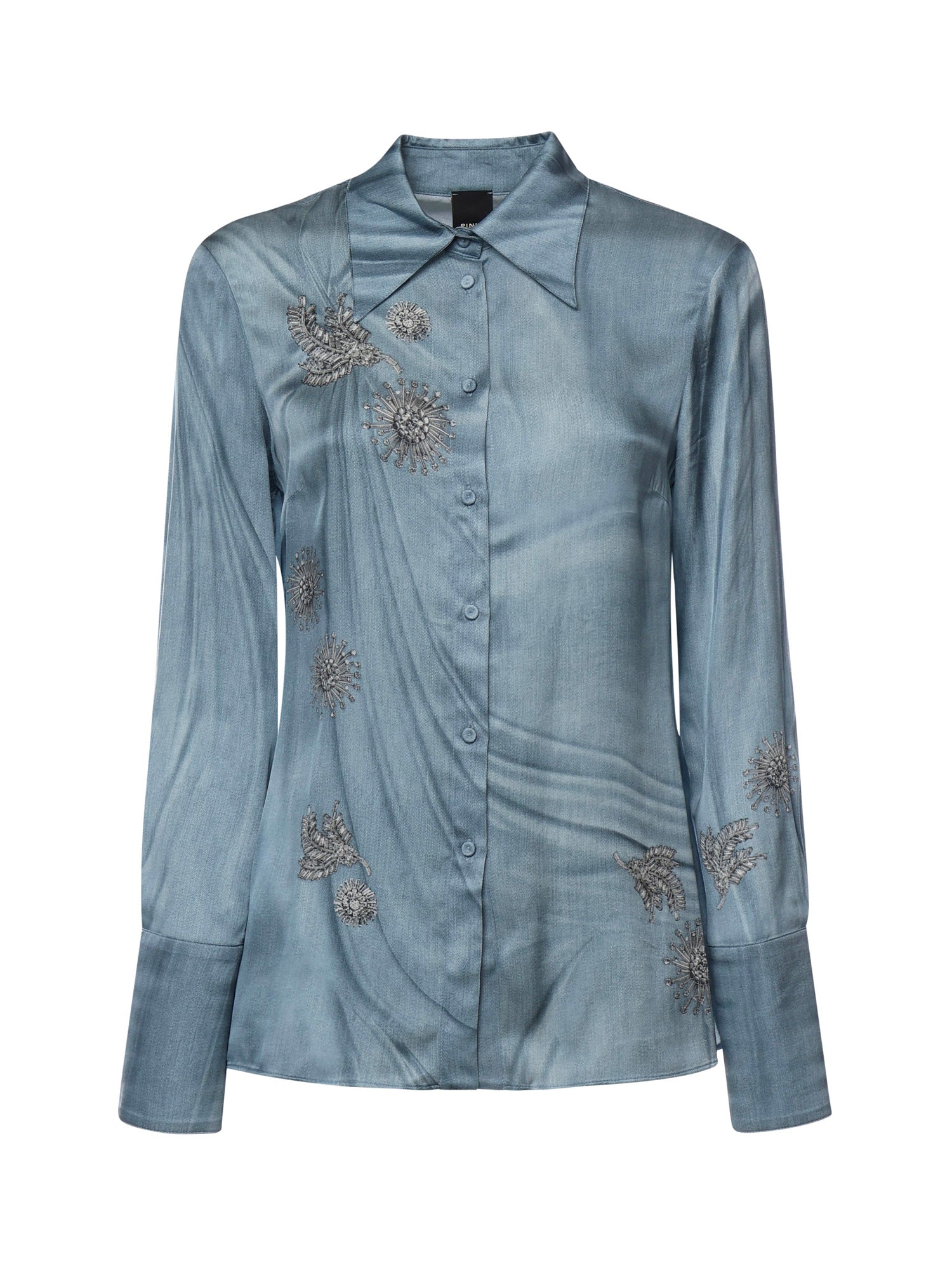 Camicia fluida con stampa gioiello 106211 A37NF15 PINKO 