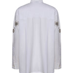 Camicia con cristalli in cotone 106225 A31WZ04 PINKO 