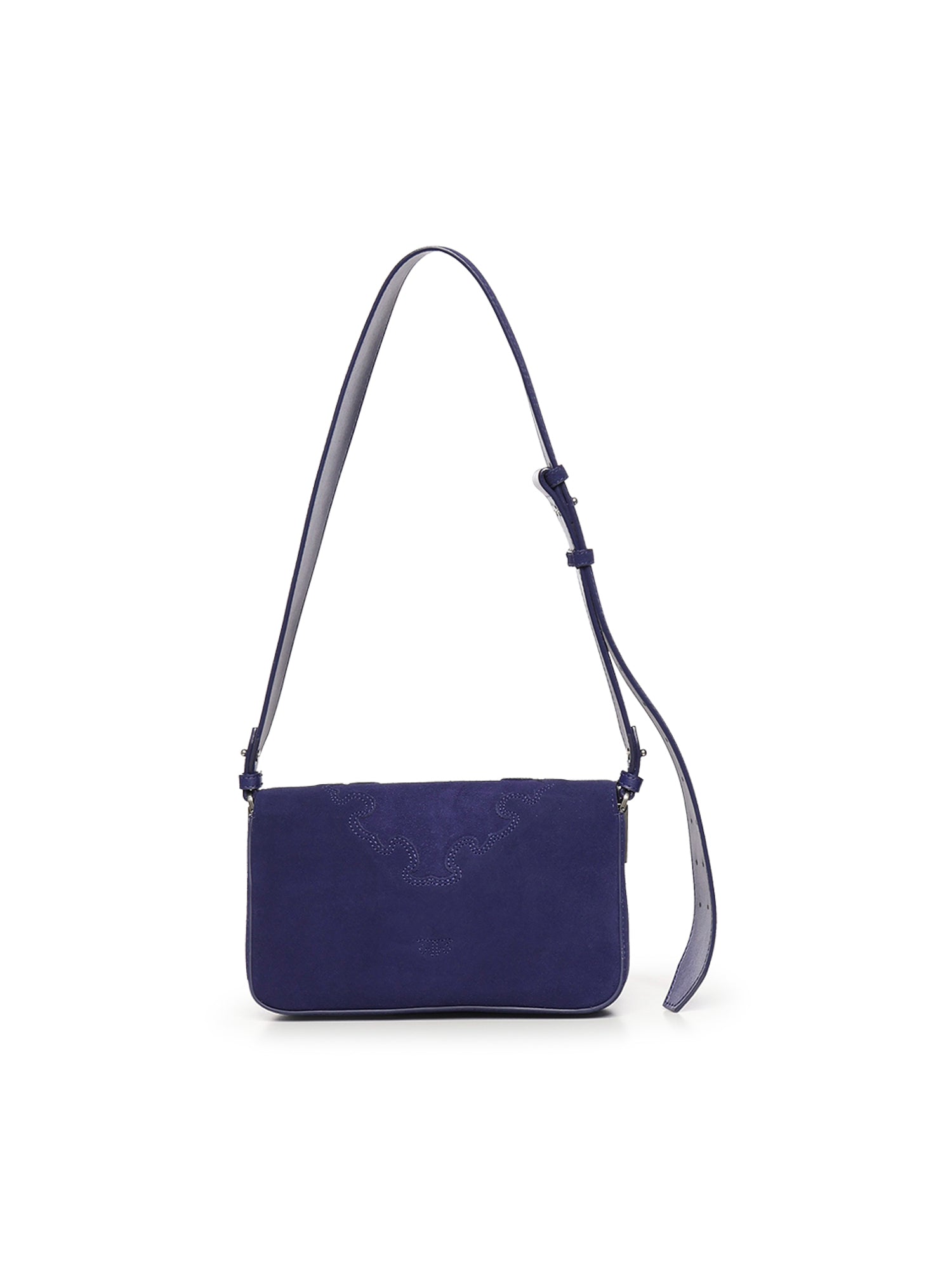 Borsa a spalla Mini Love Bag One Slouchy in suede con intarsi 106244 A0F6J05O PINKO 