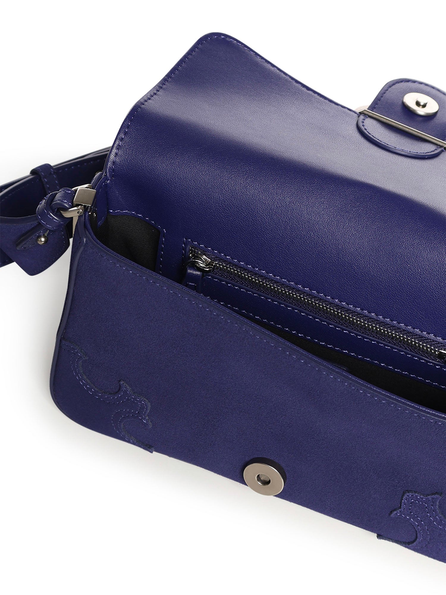 Borsa a spalla Mini Love Bag One Slouchy in suede con intarsi 106244 A0F6J05O PINKO 