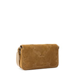 Borsa a spalla Mini Love Bag One Slouchy in suede con intarsi 106244 A0F6L22O PINKO 