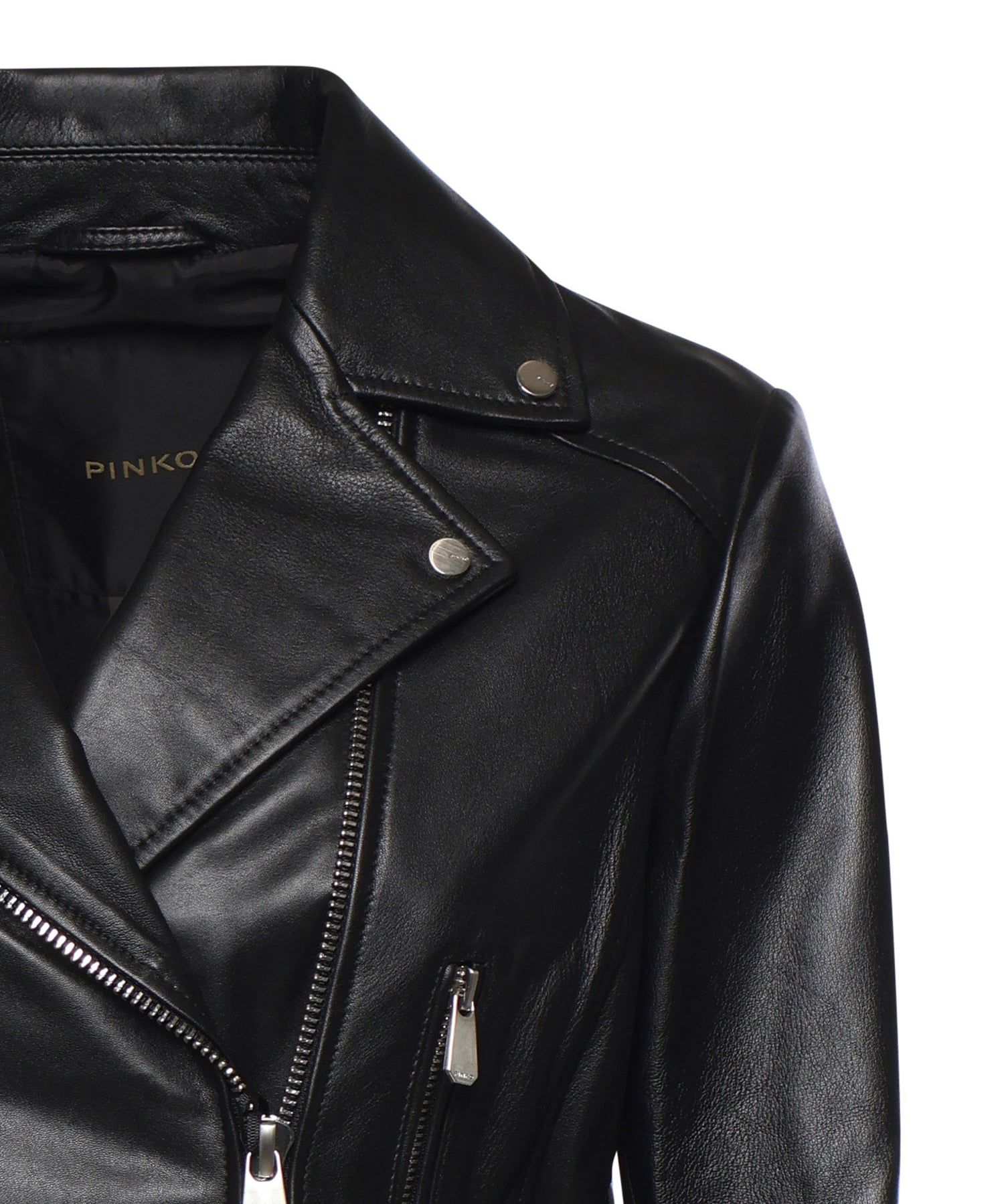 Giacca chiodo stile biker in nappa 106247 A32IZ99 PINKO 