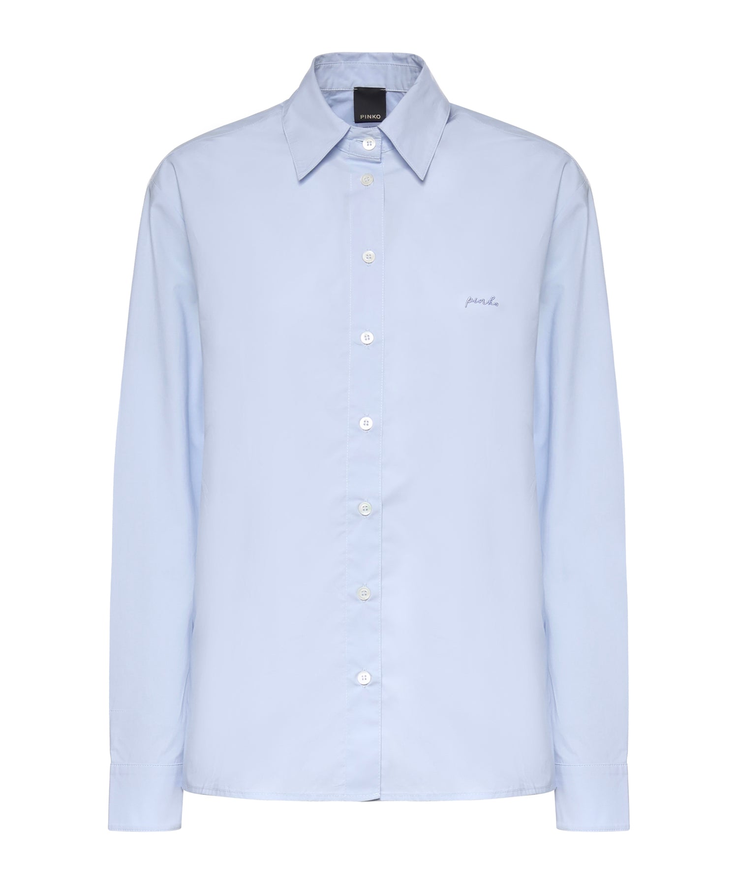 Camicia boxy in popeline 106248 A32LG50 PINKO 