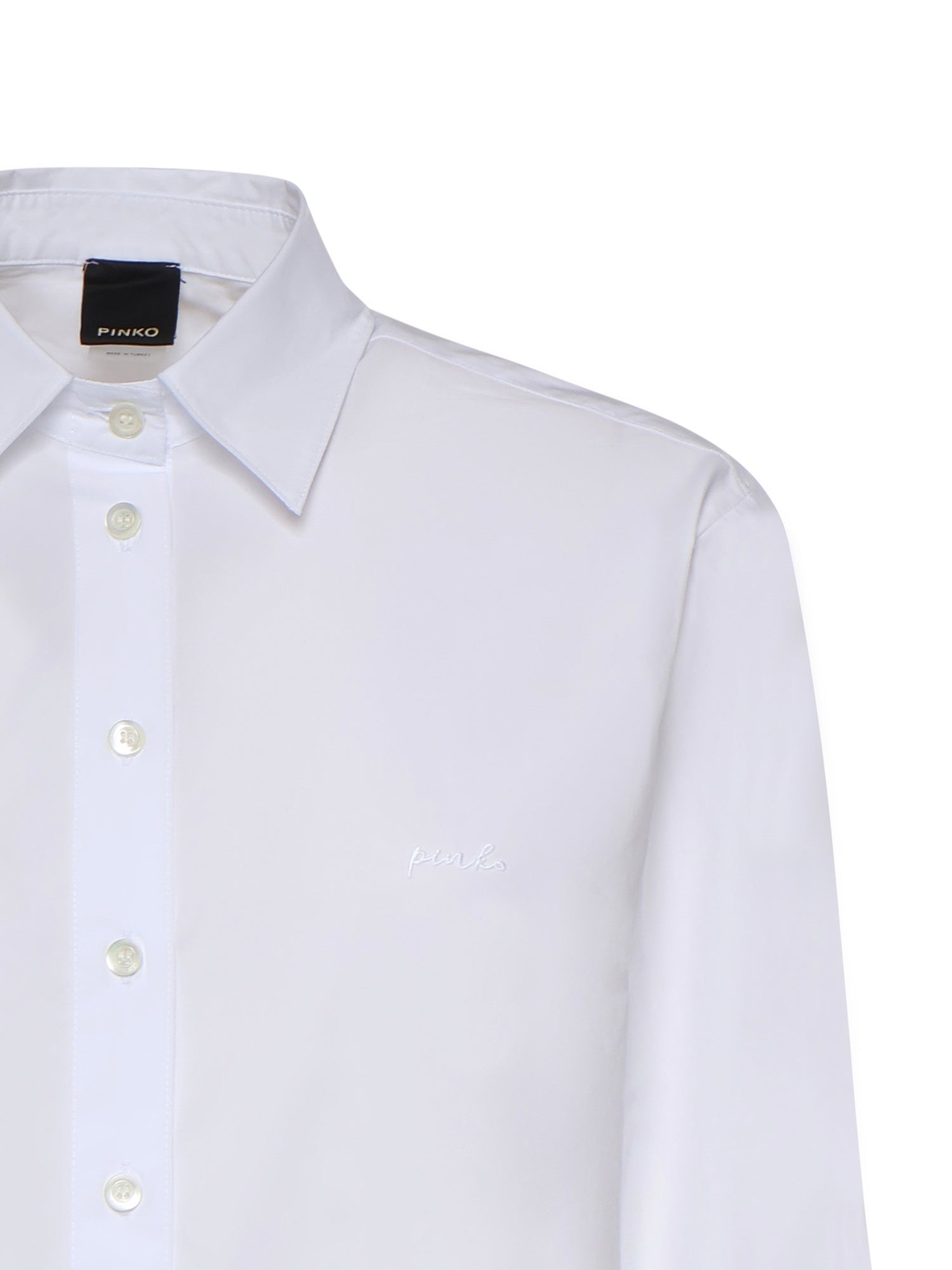 Camicia boxy in popeline 106248 A32LZ04 PINKO 
