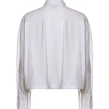 Camicia cropped in cotone 106249 A32LZ04 PINKO 