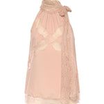 Top con scollo all'americana e pizzo 106263 A32YQ35 PINKO 