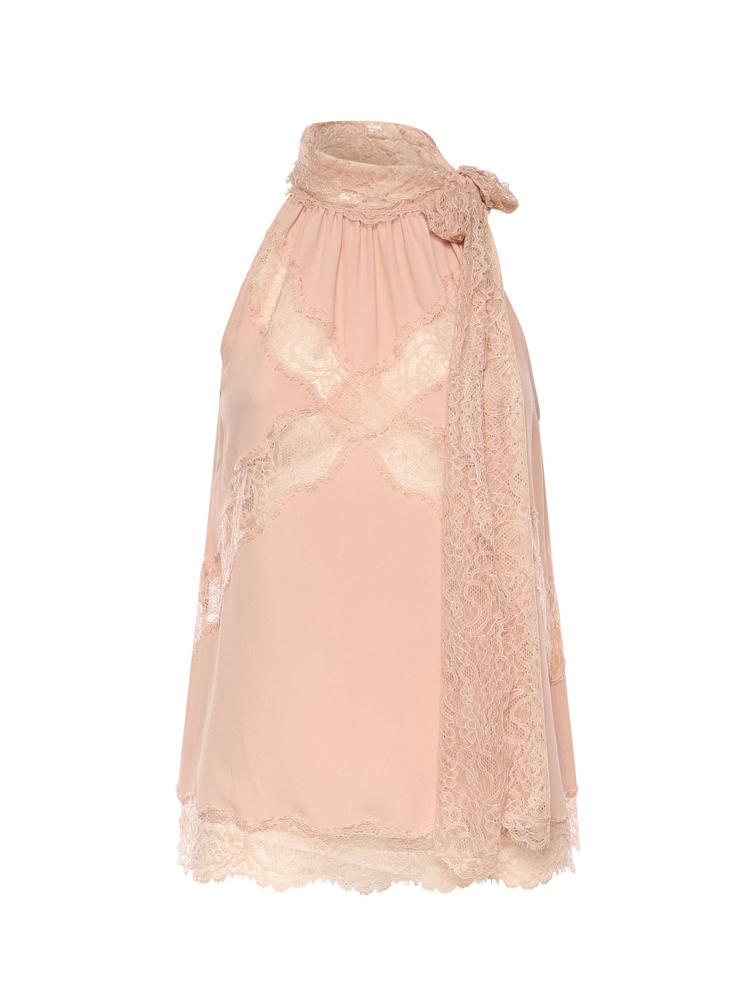 Top con scollo all'americana e pizzo 106263 A32YQ35 PINKO 