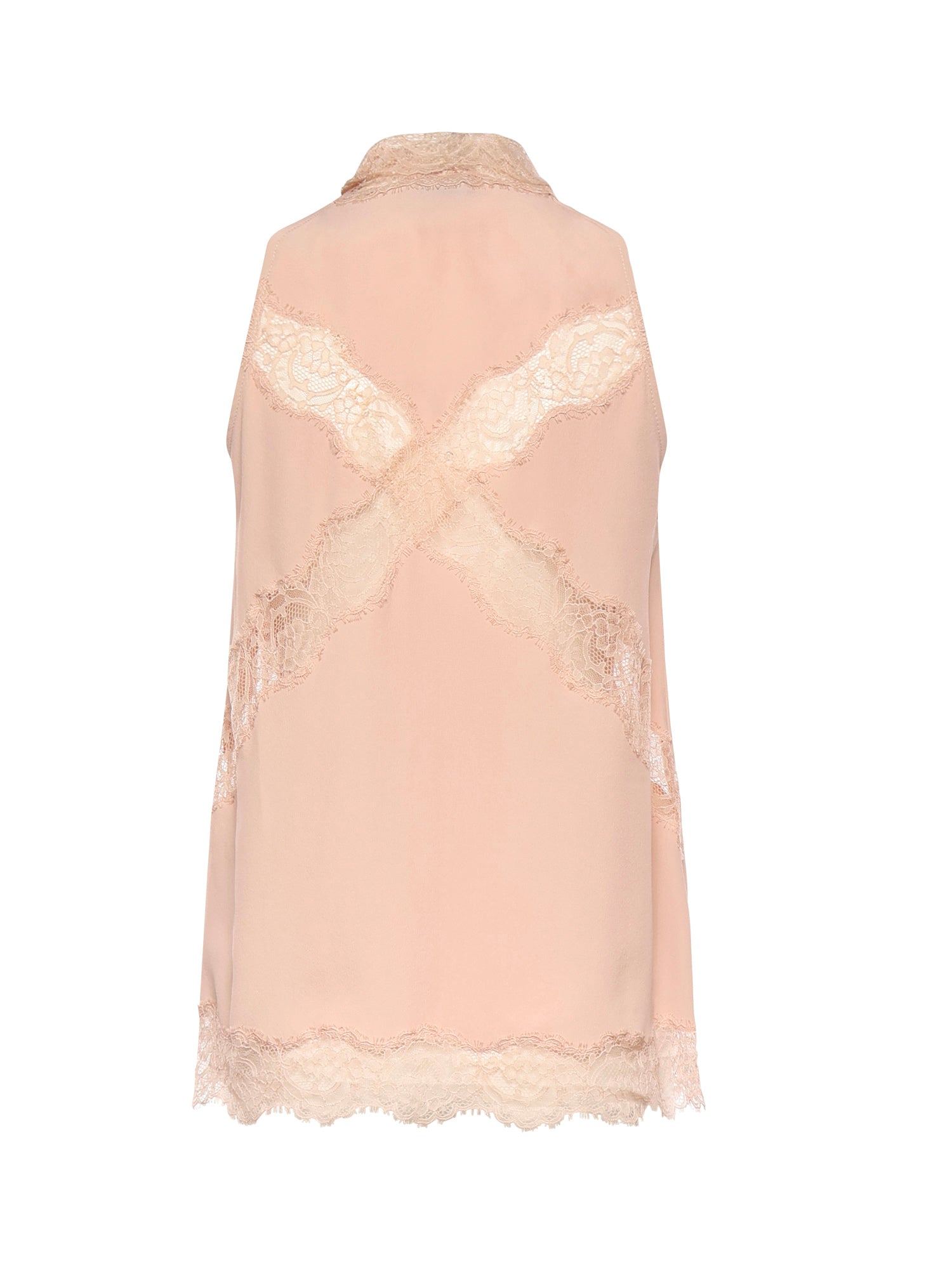 Top con scollo all'americana e pizzo 106263 A32YQ35 PINKO 