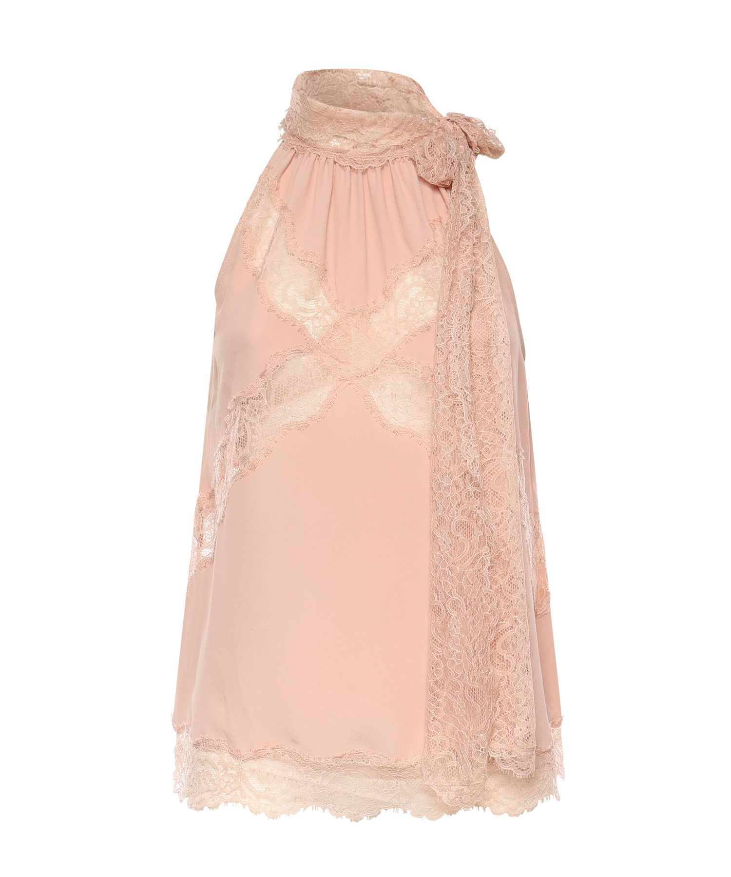 Top con scollo all'americana e pizzo 106263 A32YQ35 PINKO 