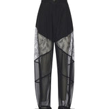 Pantalone Nacy con inserti in pizzo 106275 A336Z99 PINKO 