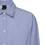 Camicia cropped a righe con colletto gioiello 106277 A32RZE5 PINKO 