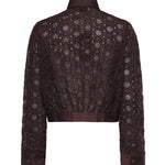 Camicia cropped con ricamo sangallo 106277 A35PM28 PINKO 