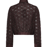 Camicia cropped con ricamo sangallo 106277 A35PM28 PINKO 
