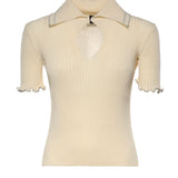 Maglia a costine con bordi gioiello 106287 A343C14 PINKO 