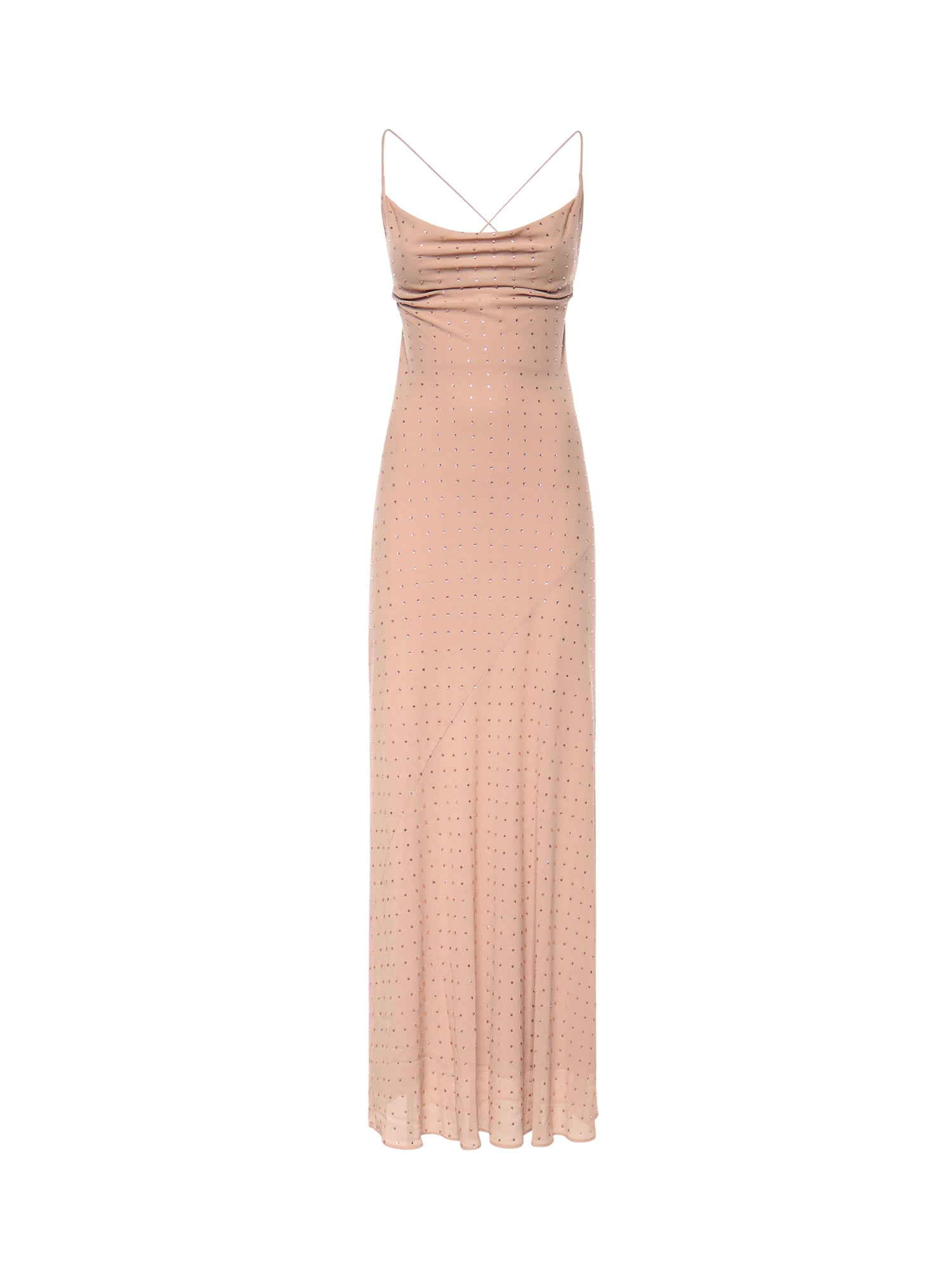 Abito slipdress lungo con strass 106299 A32XQ24 PINKO 
