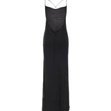 Abito slipdress lungo con strass 106299 A32XZ99 PINKO 