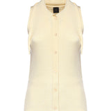 Top con nodo a bandana e bottoni 106315 A347C04 PINKO 