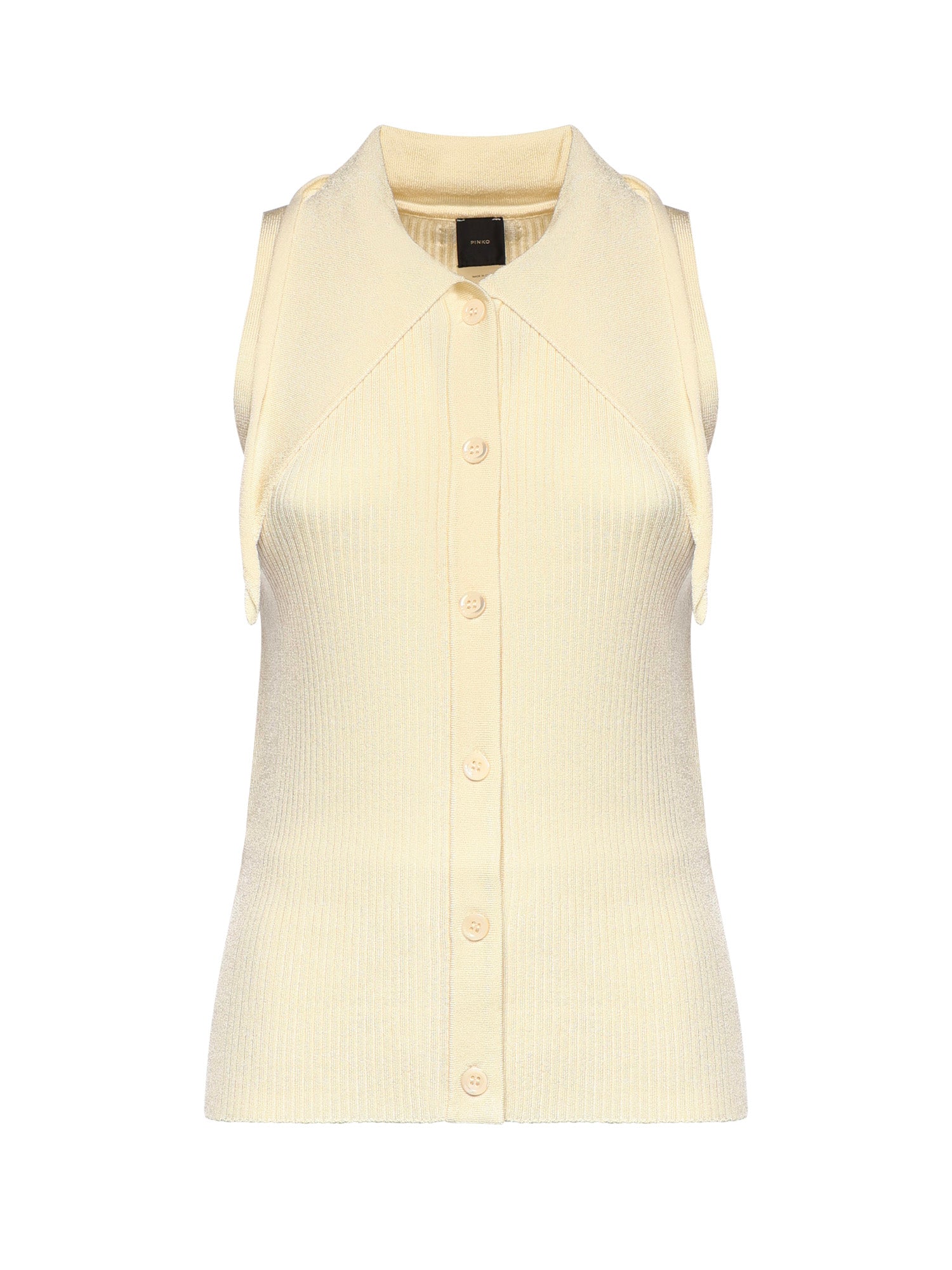 Top con nodo a bandana e bottoni 106315 A347C04 PINKO 