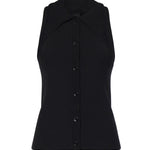 Top con nodo a bandana e bottoni 106315 A347Z99 PINKO 
