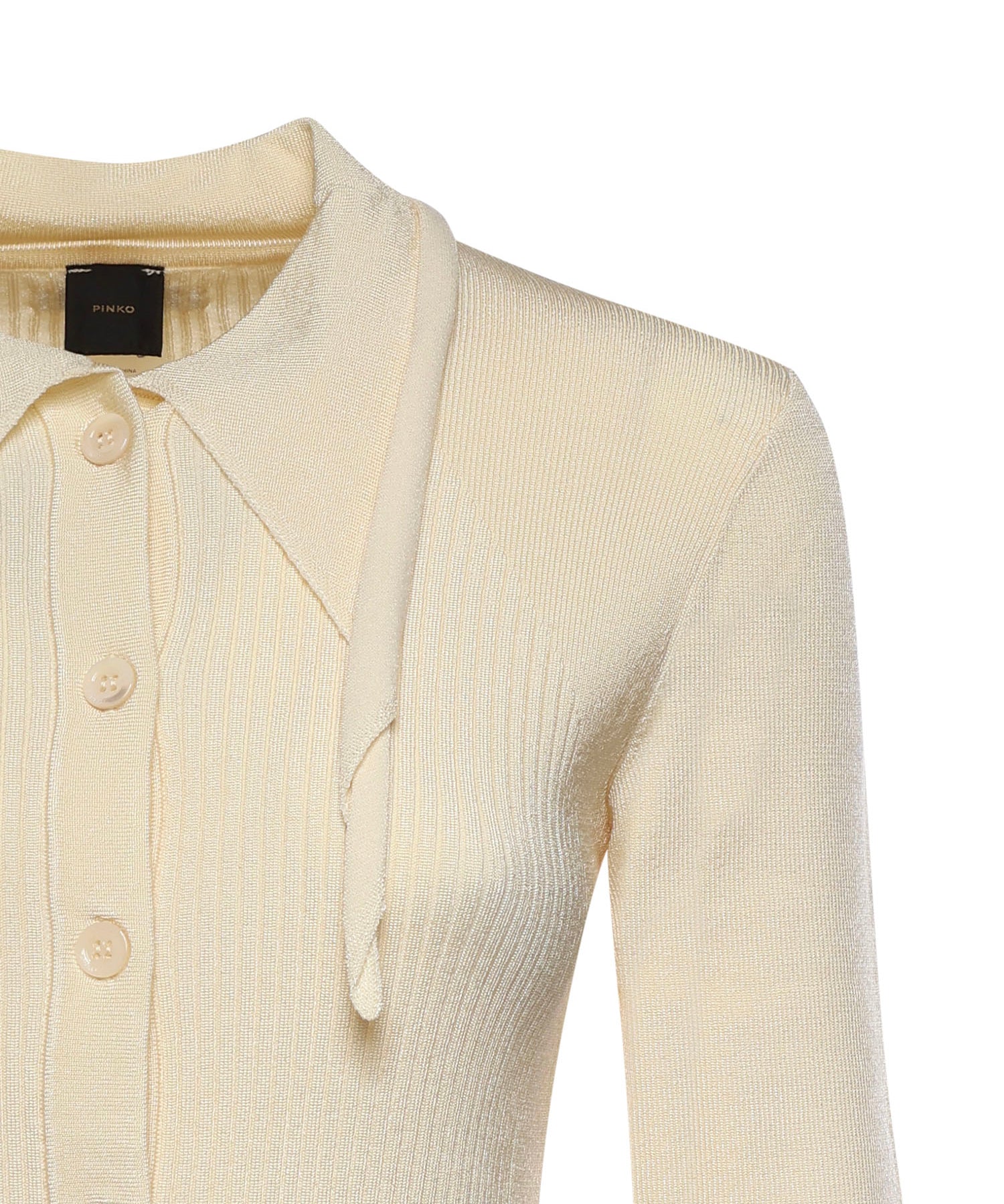 Polo in misto viscosa a coste 106316 A347C04 PINKO 