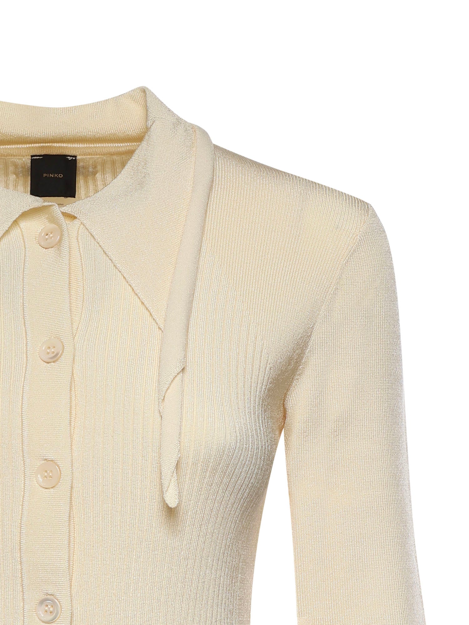 Polo in misto viscosa a coste 106316 A347C04 PINKO 