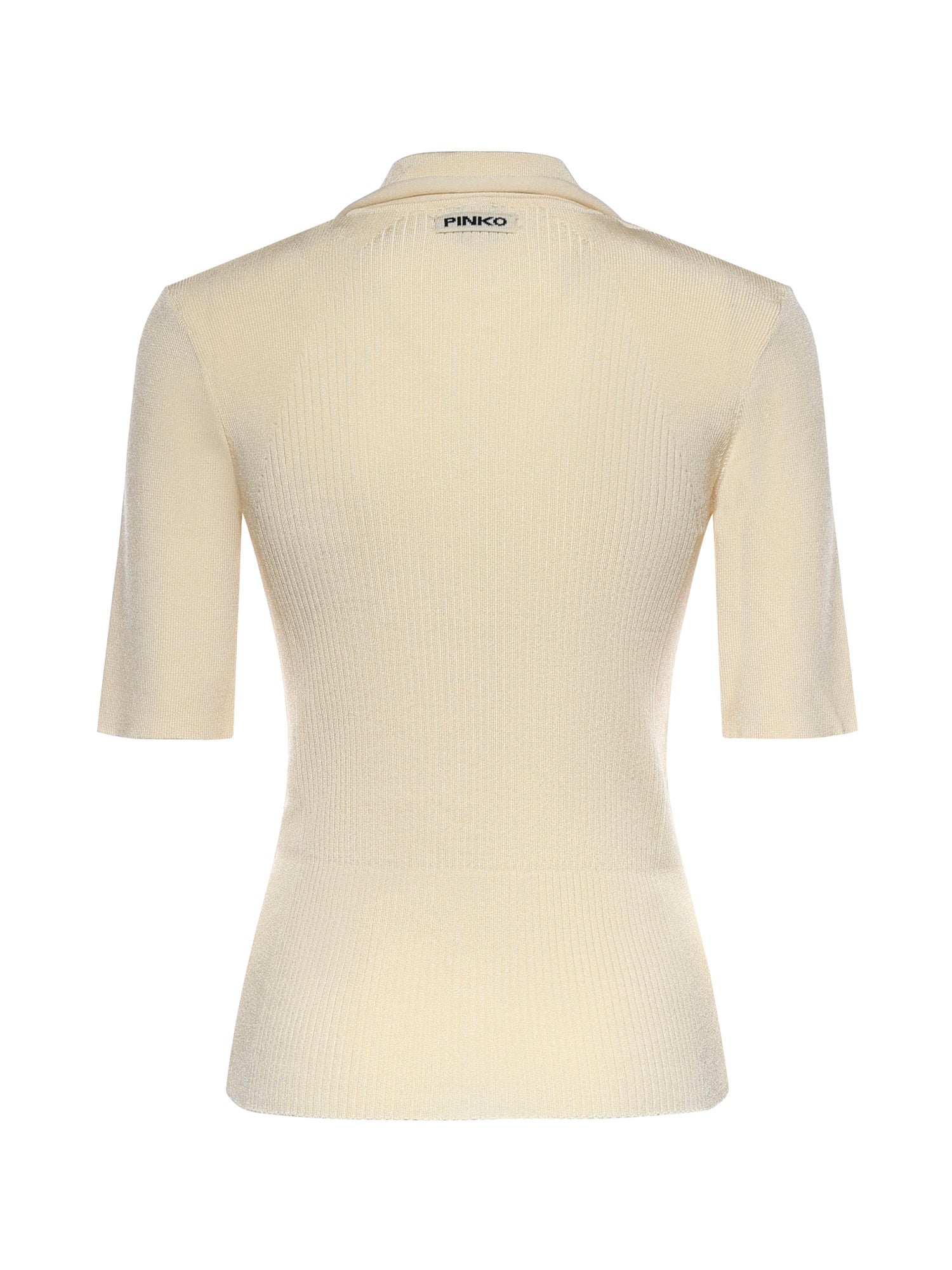 Polo in misto viscosa a coste 106316 A347C04 PINKO 