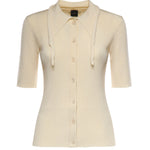 Polo in misto viscosa a coste 106316 A347C04 PINKO 