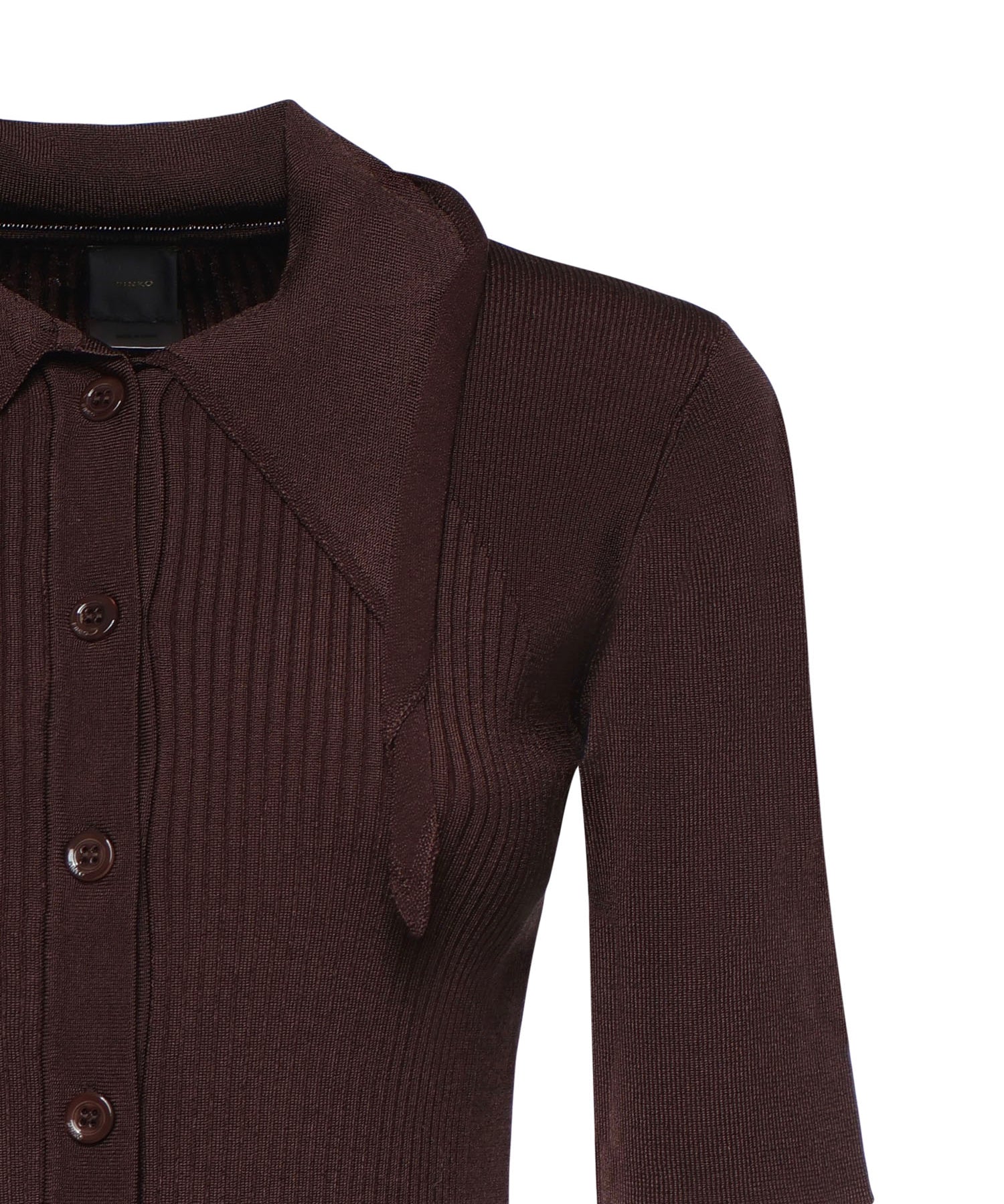 Polo in misto viscosa a coste 106316 A347L78 PINKO 