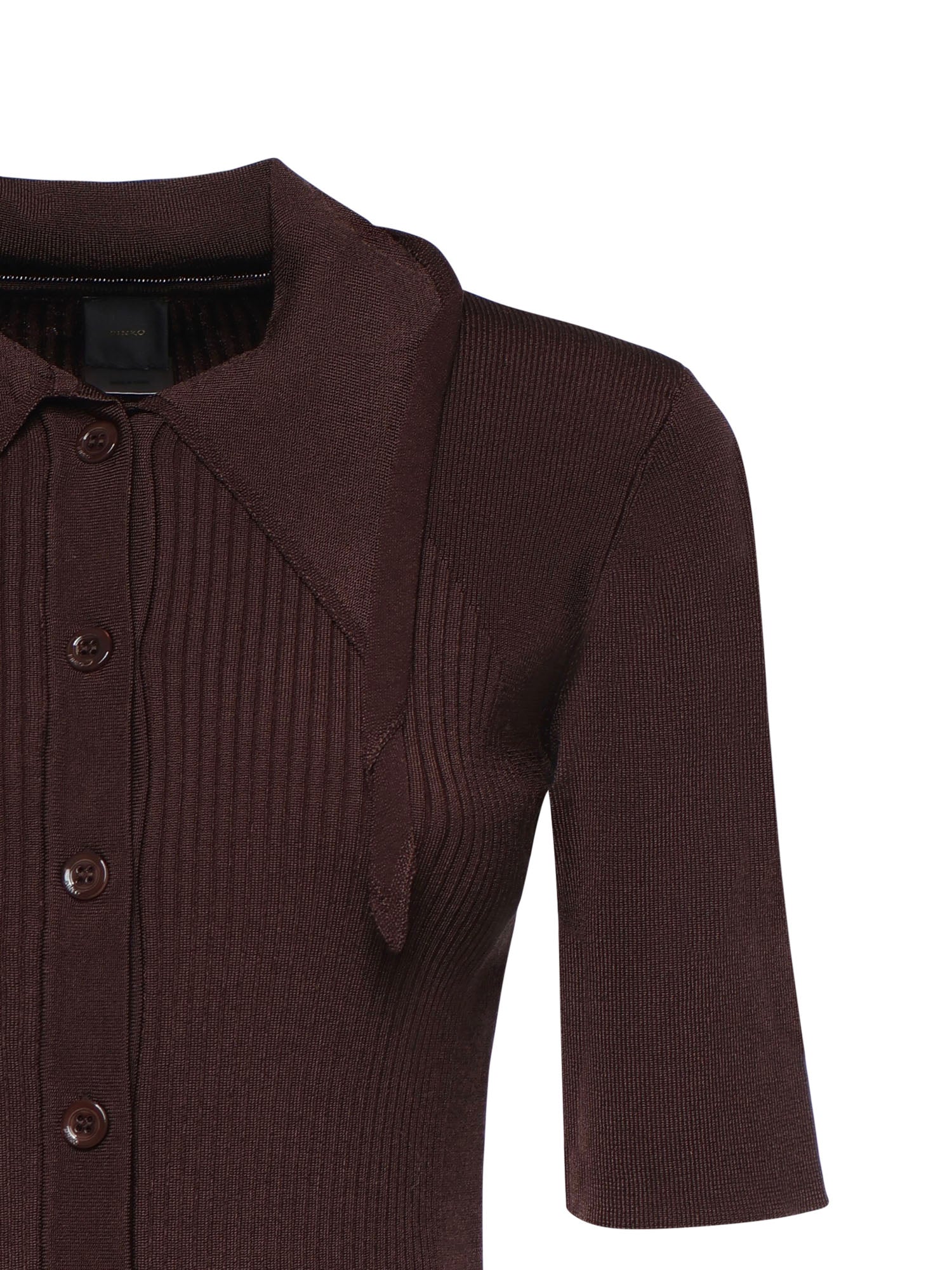 Polo in misto viscosa a coste 106316 A347L78 PINKO 