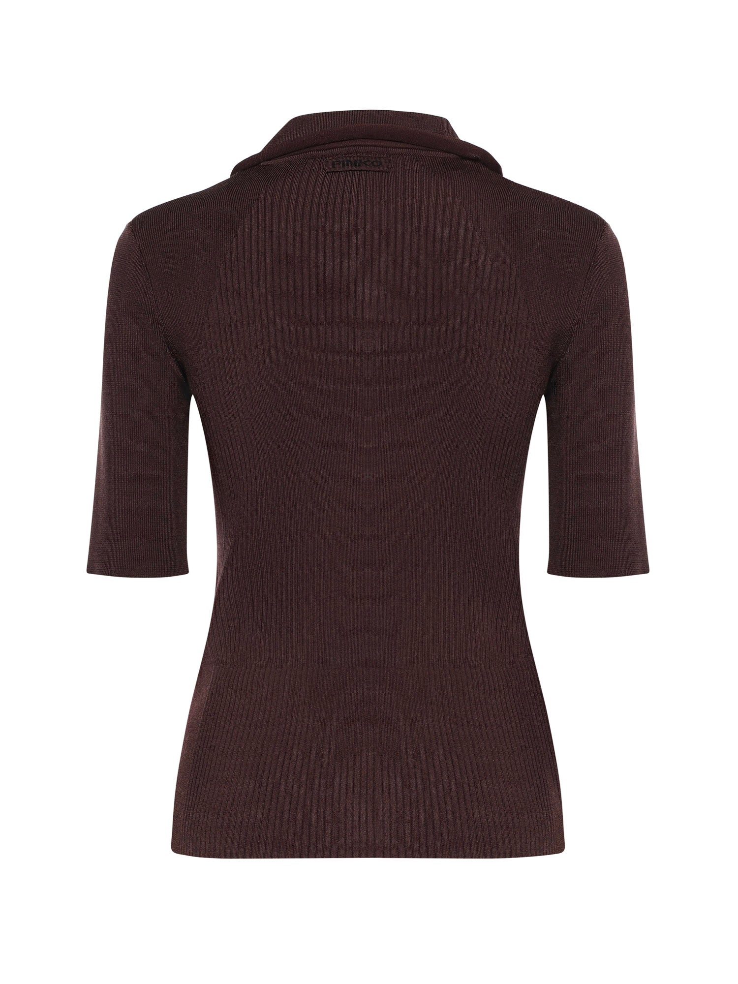 Polo in misto viscosa a coste 106316 A347L78 PINKO 