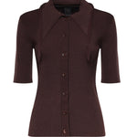 Polo in misto viscosa a coste 106316 A347L78 PINKO 
