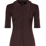 Polo in misto viscosa a coste 106316 A347L78 PINKO 
