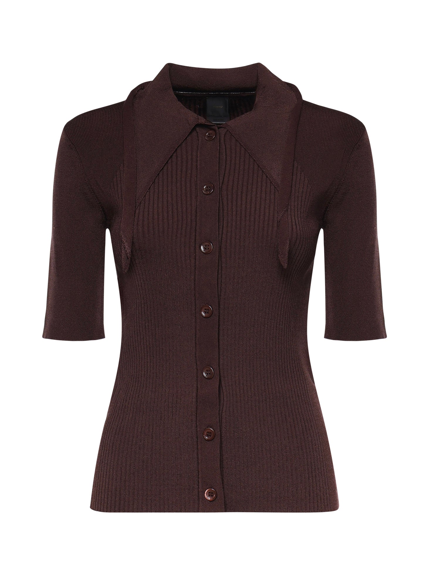 Polo in misto viscosa a coste 106316 A347L78 PINKO 