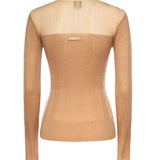 Maglia a coste con trasparenze 106317 A34BC83 PINKO 
