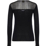 Maglia a coste con trasparenze 106317 A34BZ99 PINKO 