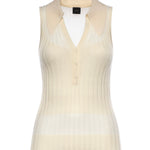 Canotta a polo in maglia a coste 106318 A34BC14 PINKO 