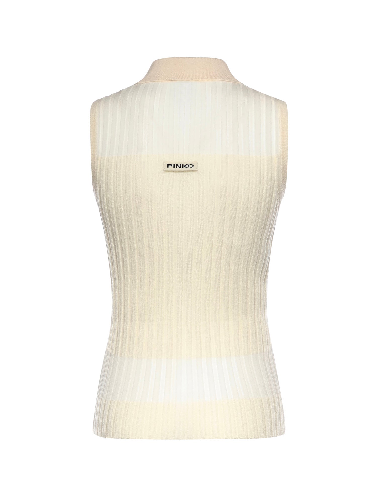 Canotta a polo in maglia a coste 106318 A34BC14 PINKO 