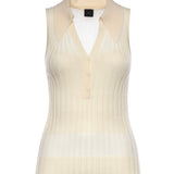 Canotta a polo in maglia a coste 106318 A34BC14 PINKO 