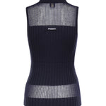 Canotta a polo in maglia a coste 106318 A34BG56 PINKO 