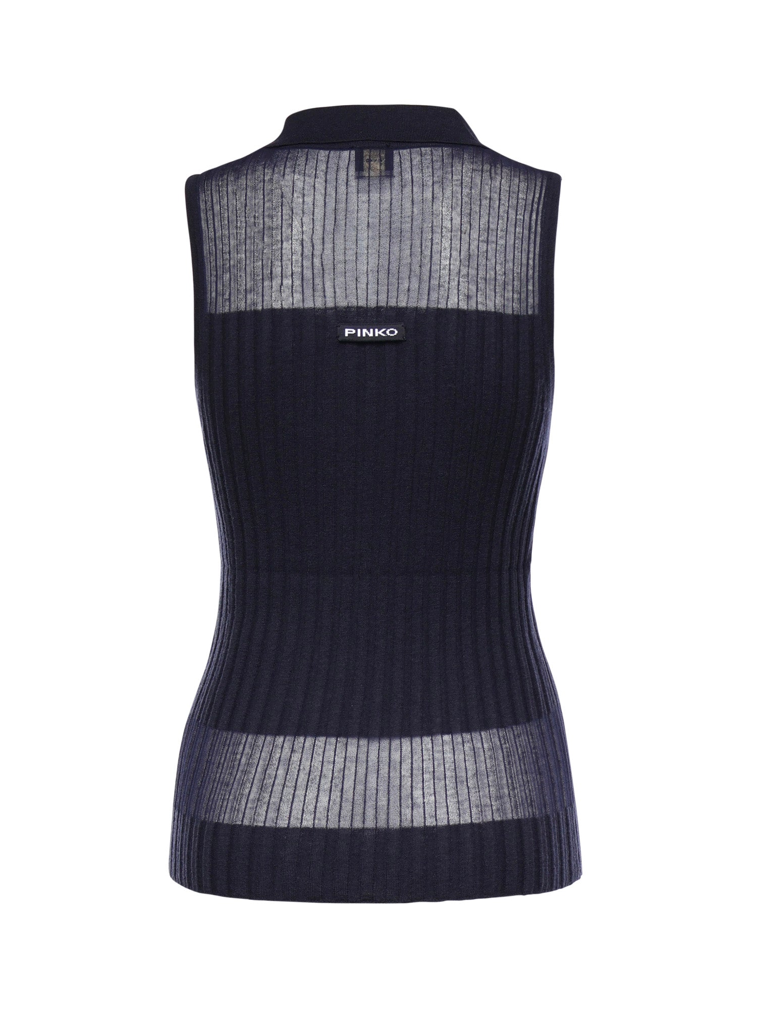 Canotta a polo in maglia a coste 106318 A34BG56 PINKO 