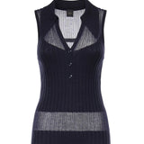 Canotta a polo in maglia a coste 106318 A34BG56 PINKO 