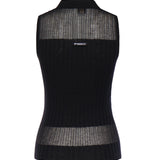 Canotta a polo in maglia a coste 106318 A34BZ99 PINKO 