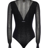 Maglia body con trasparenze 106320 A34BZ99 PINKO 