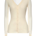 Cardigan in maglia leggera a coste 106321 A34BC14 PINKO 