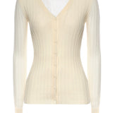 Cardigan in maglia leggera a coste 106321 A34BC14 PINKO 
