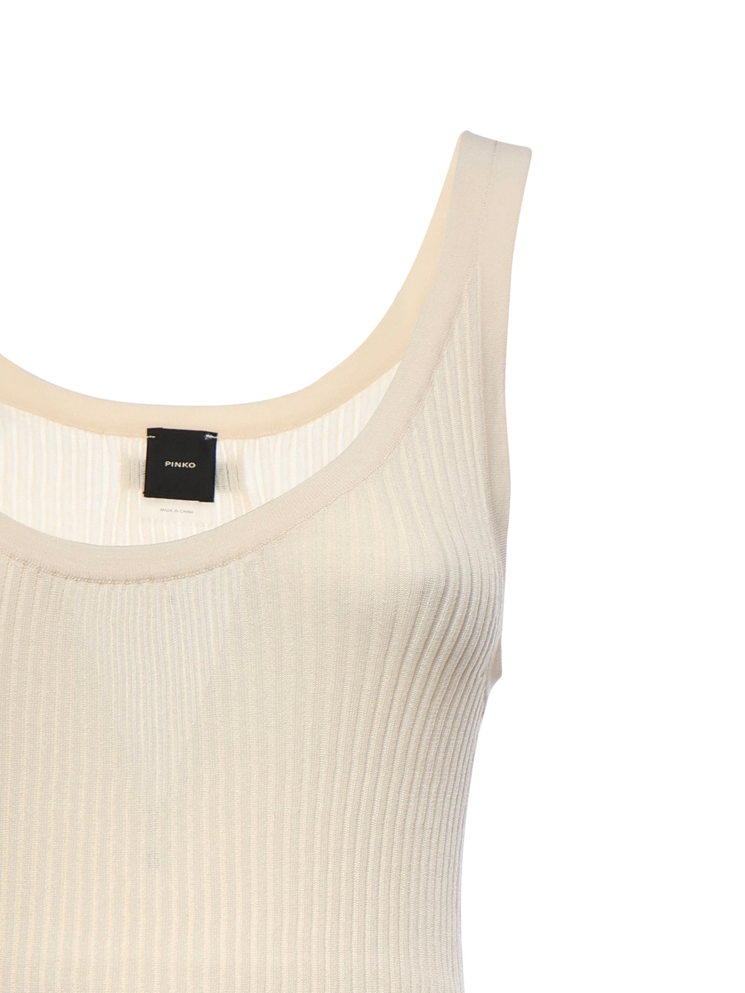 Top a costine con logo 106323 A343C14 PINKO 